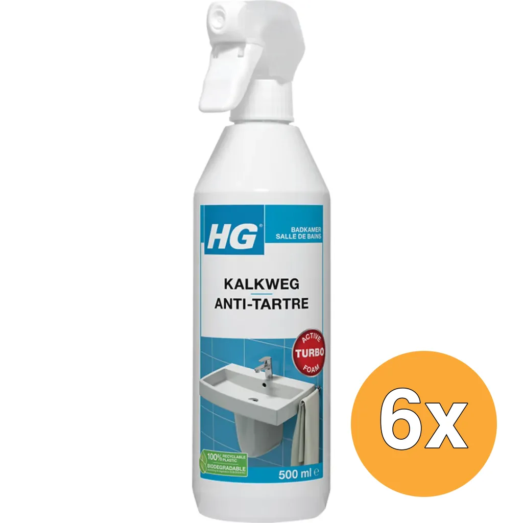 6x HG Kalkweg Schuimspray (500 ml)