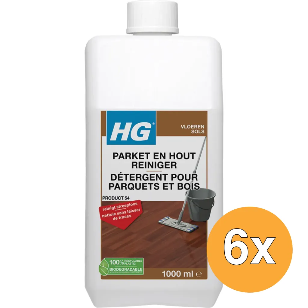 6x HG Parketreiniger (1000 ml)