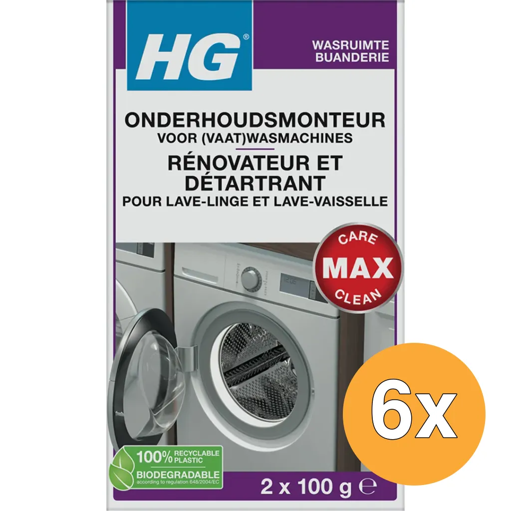 6x HG Onderhoudsmonteur Voor (Vaat)Wasmachines (2 X 100 gr)