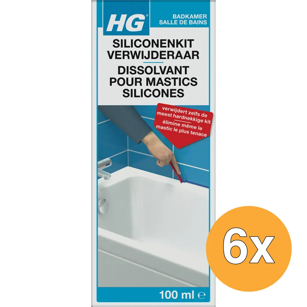 6x HG Siliconenkit Verwijderaar (100 ml)