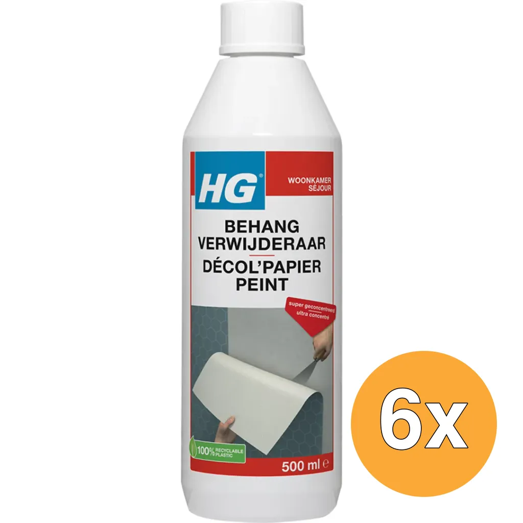 6x HG Behangverwijderaar (500 ml)