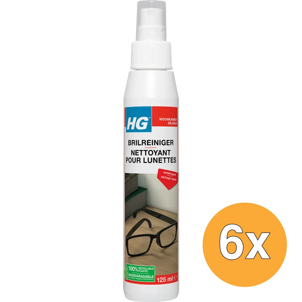 6x HG Brilreiniger (125 ml)