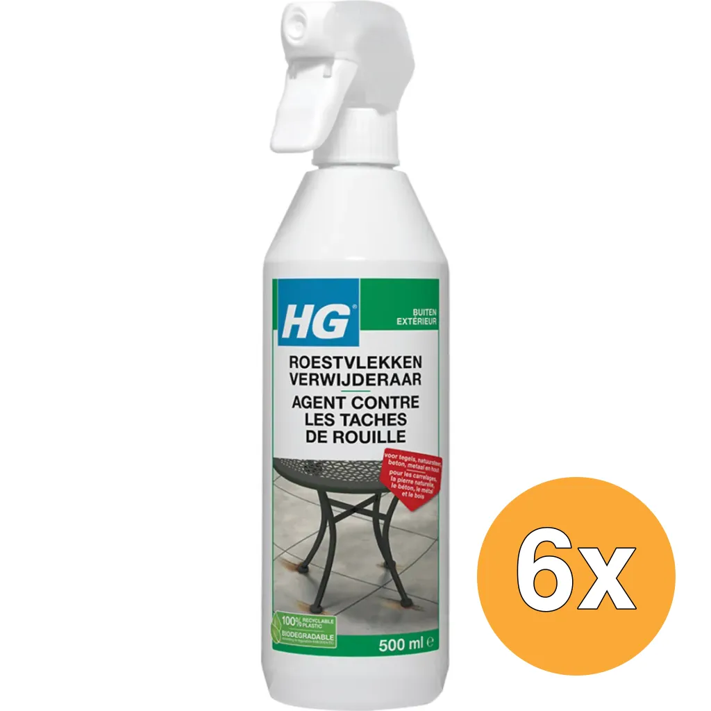 6x HG Roestvlekkenverwijderaar (500 ml)