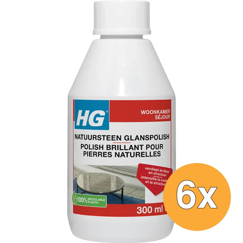 6x HG Natuursteen Glanspolish (300 ml)