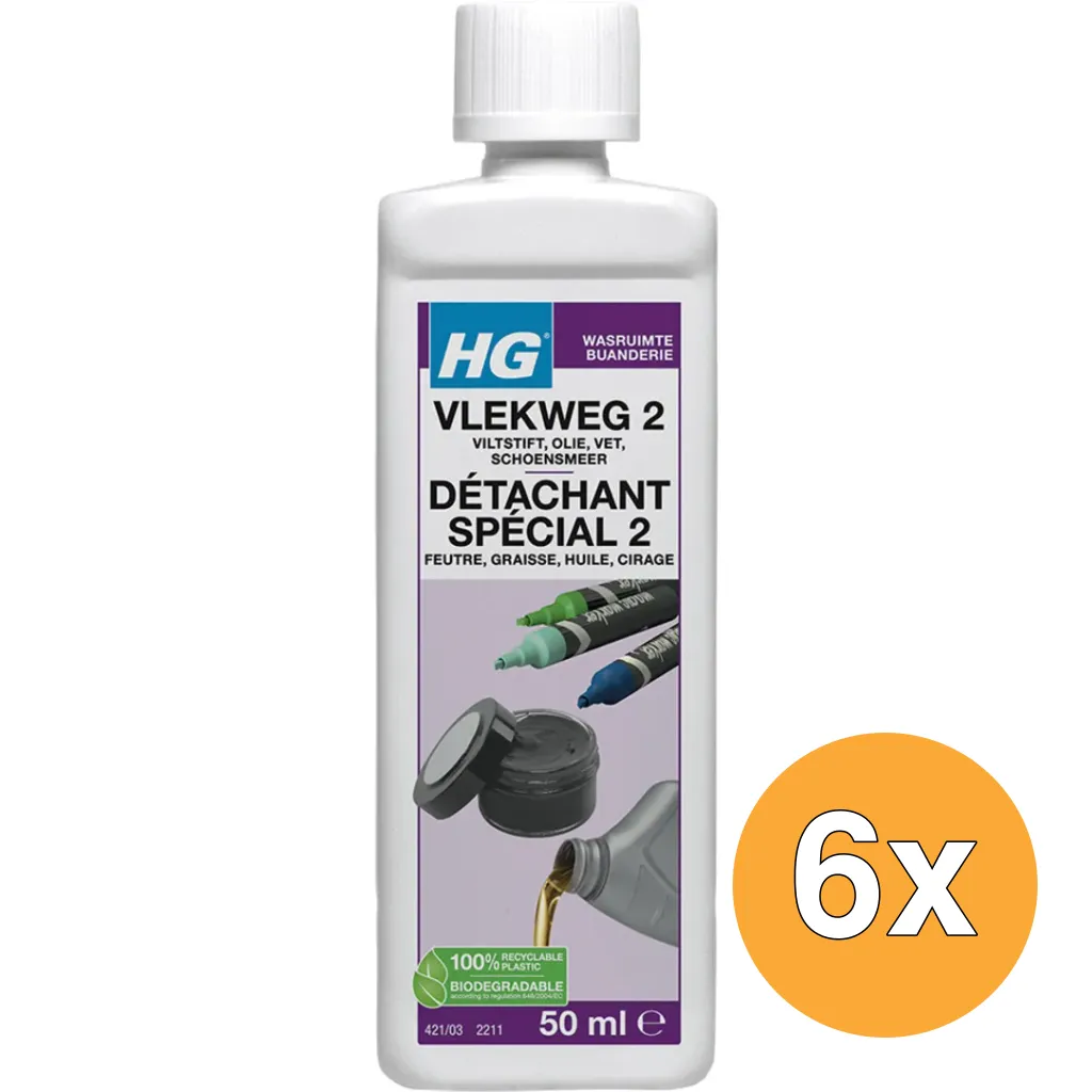 6x HG Vlekweg Nr.2 (50 ml)