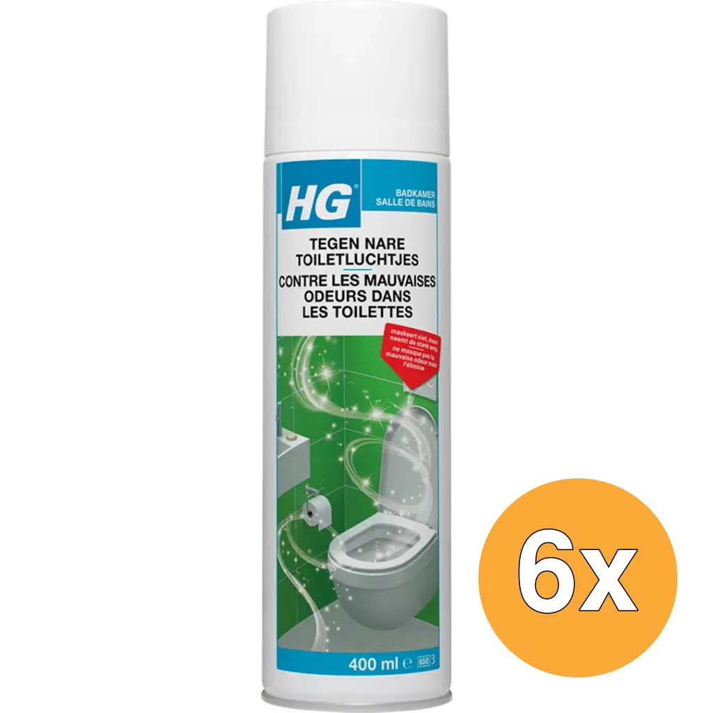 6x HG Tegen Nare Toiletluchtjes (400 ml)