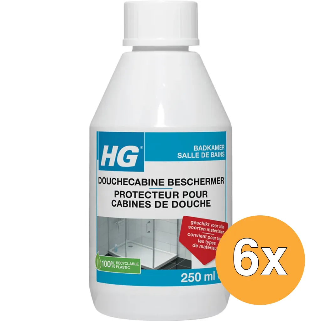 6x HG Douchecabine Beschermer (250 ml)