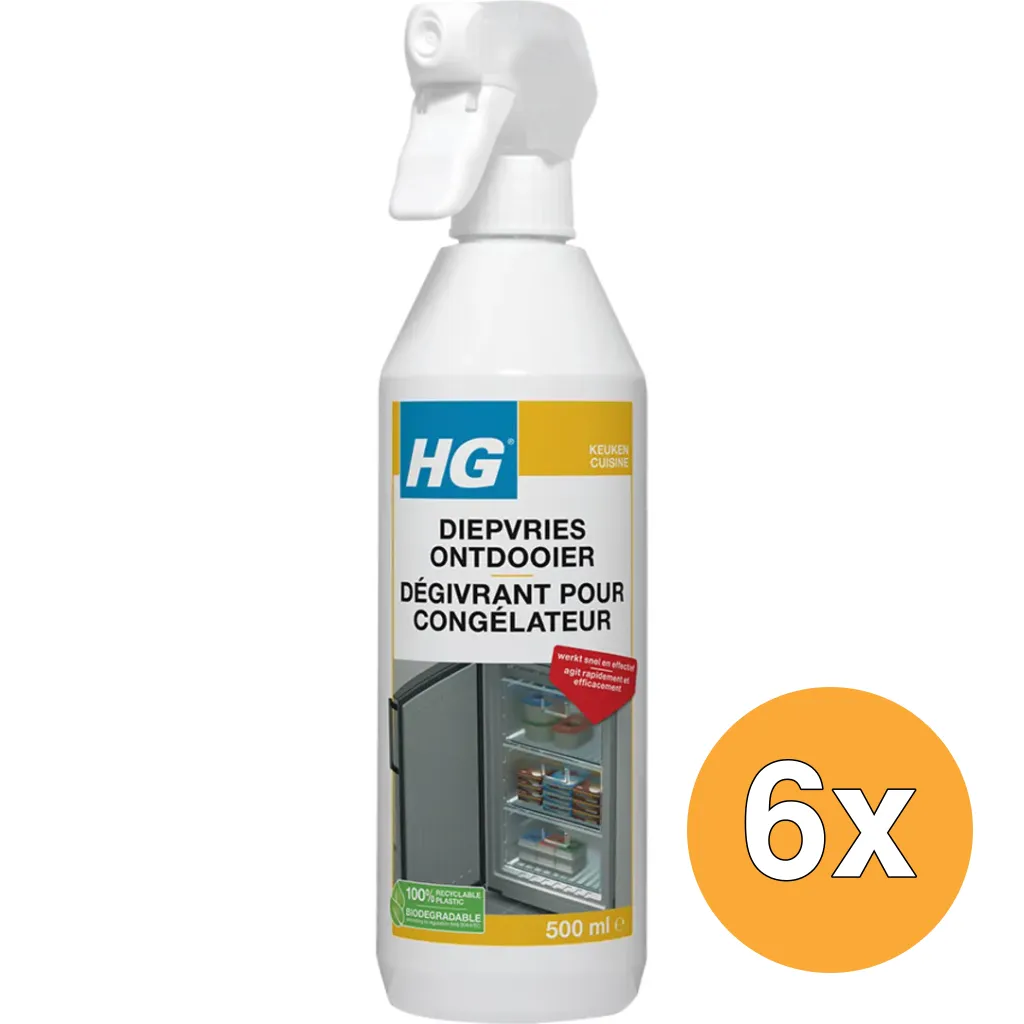 6x HG Diepvriesontdooier (500 ml)