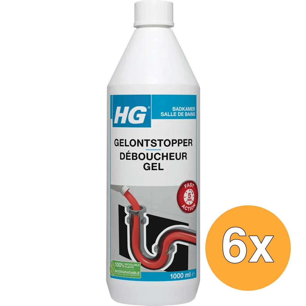 6x HG Gelontstopper (1000 ml)