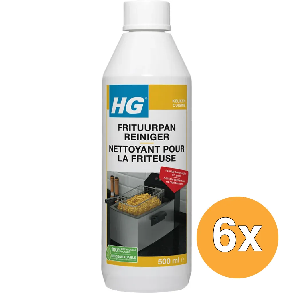6x HG Frituurpanreiniger (500 ml)