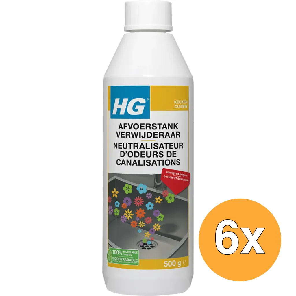 6x HG Afvoerstankverwijderaar (500 gr)