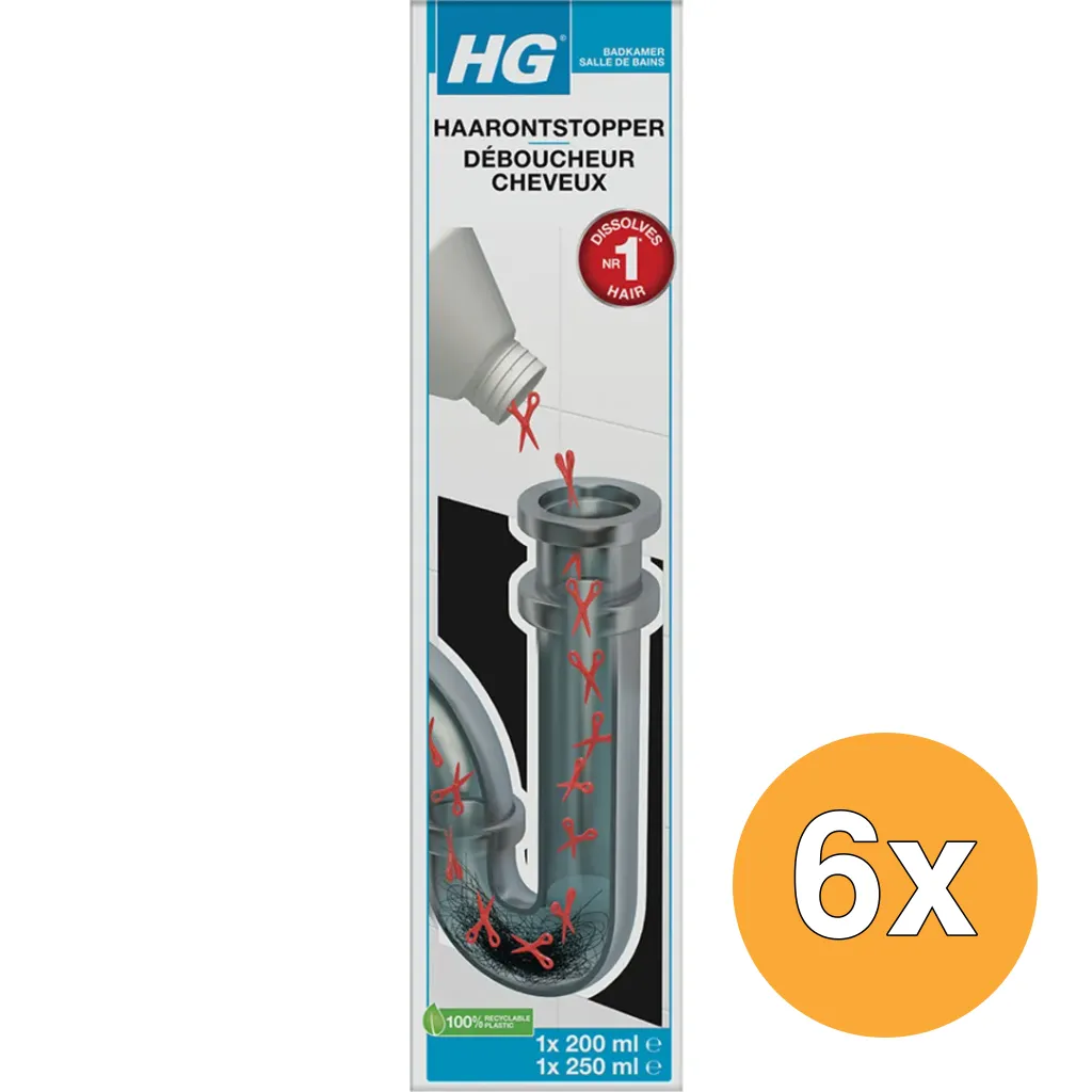 6x HG Haarontstopper (200 Ml + 250 ml)