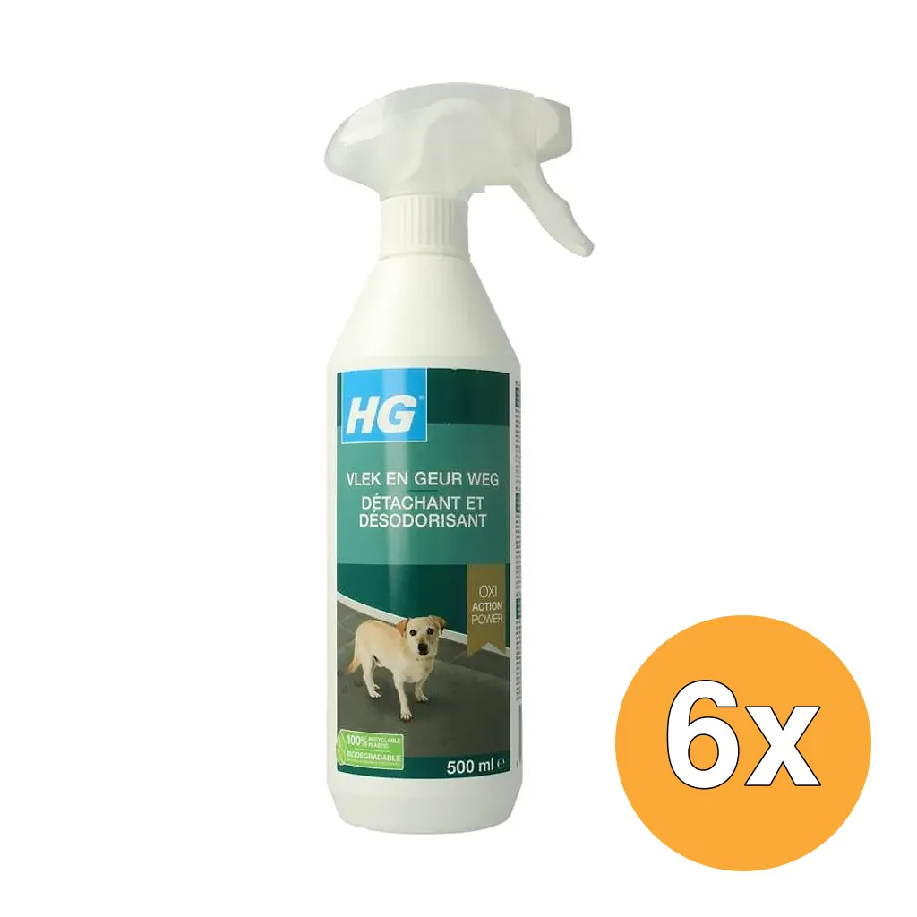 6x HG Vlek & Geur Weg Hond (500 ml)