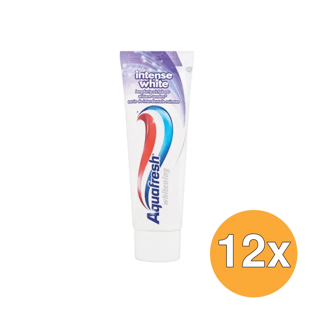 12x Aquafresh Tandpasta intense white (75 ml)