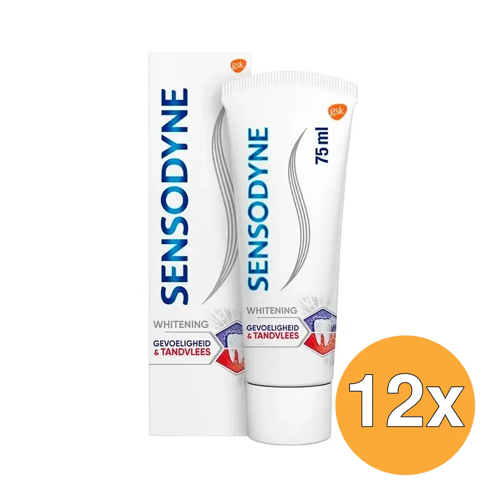 12x Sensodyne Gevoeligheid & Tandvlees Whitening Tandpasta (75 ml)