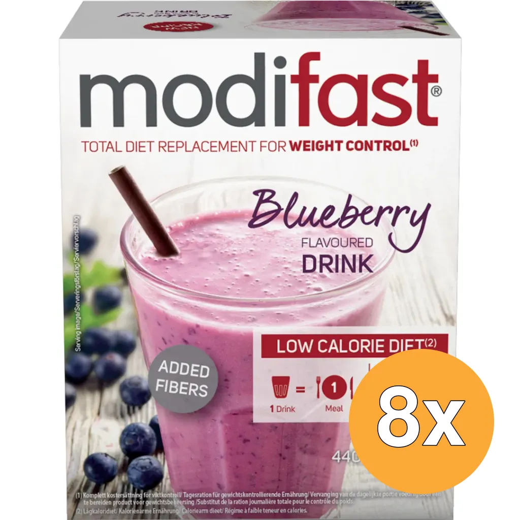 8x Modifast Intensive Milkshake Blueberry (440 gr)