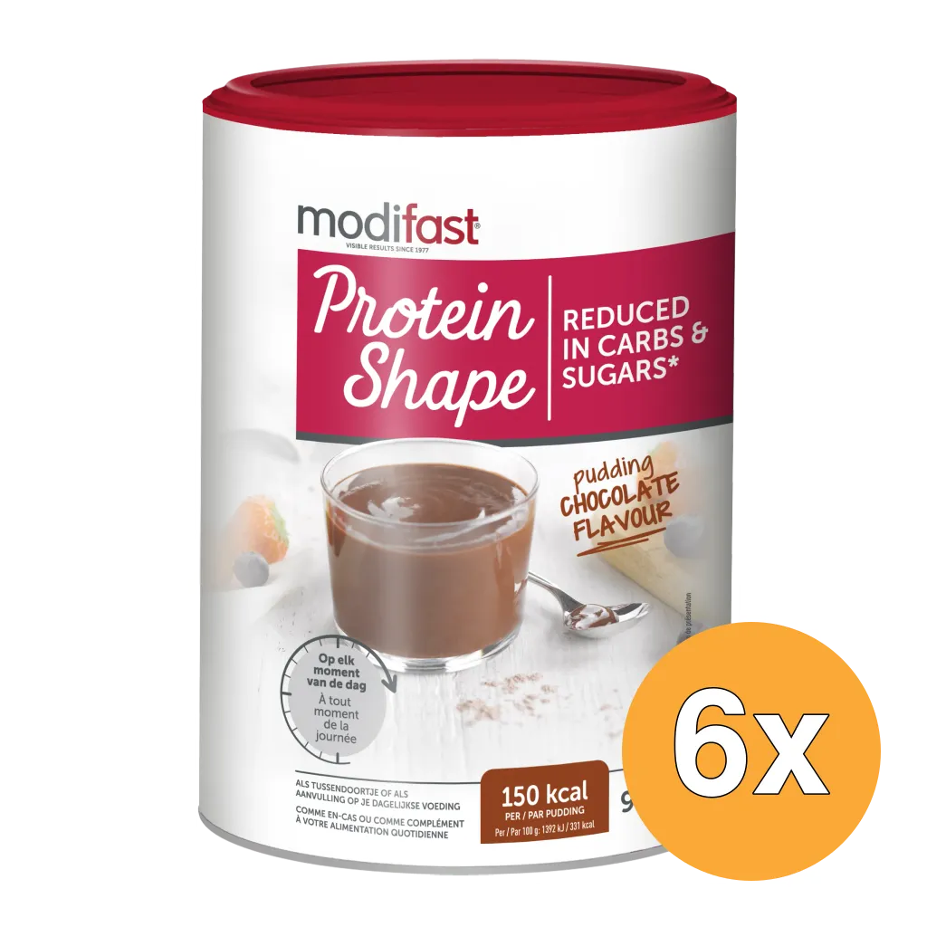 6x Modifast Protein Shape Pudding Chocolade (405 gr)