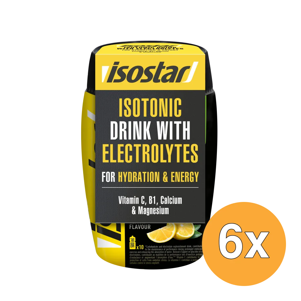 6x Isostar Hydrate & Perform Lemon (400 gr)