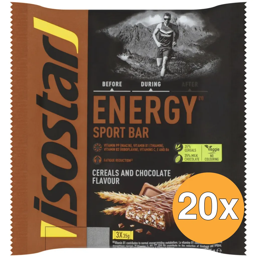 20x Isostar Reep Chocolate High Energy (105 gr)