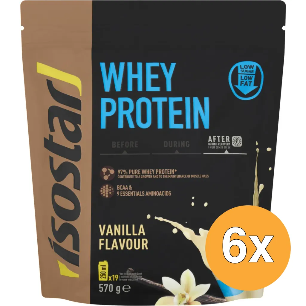 6x Isostar Whey Protein Vanilla (570 gr)