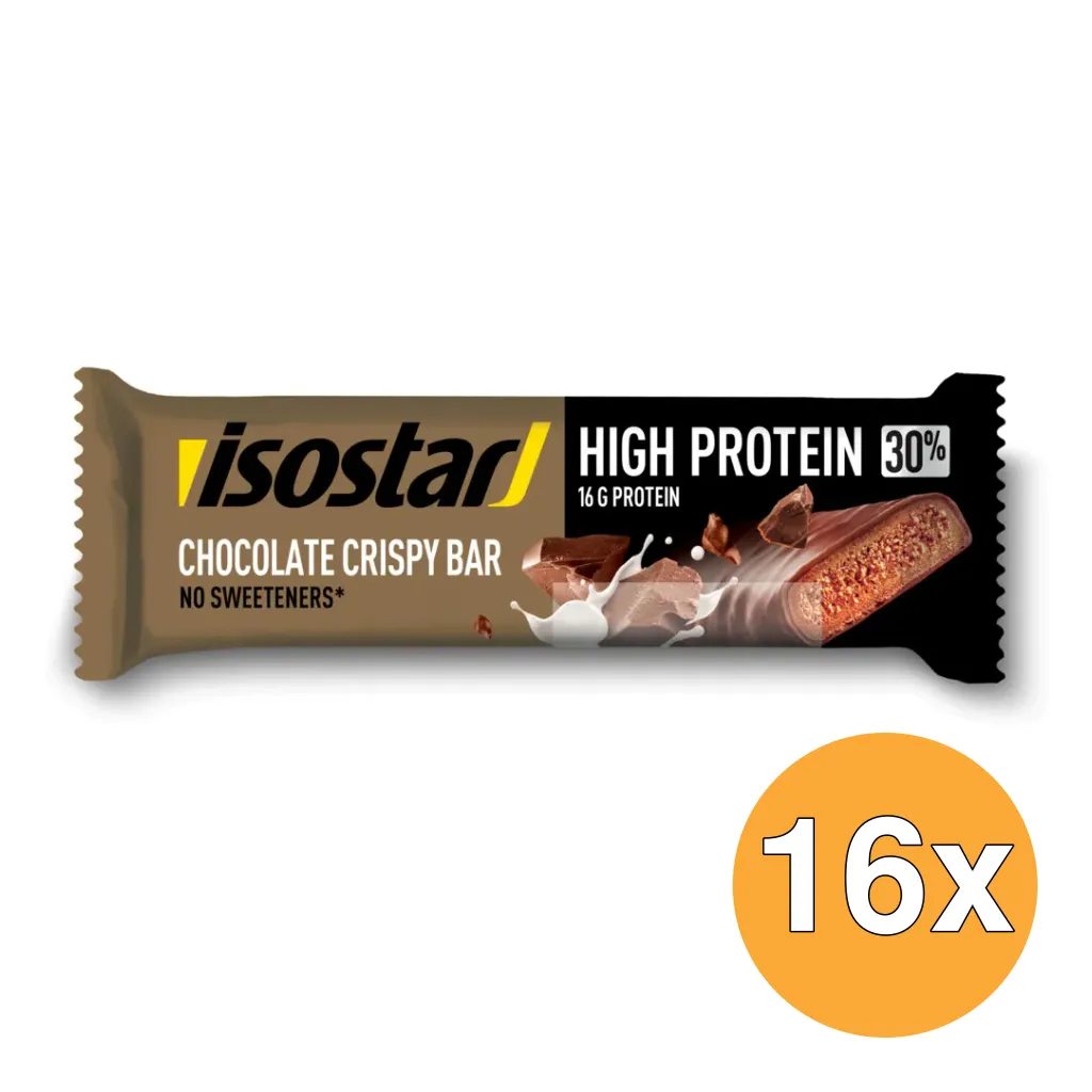 16x Isostar High Protein 30 Chocolate Crispy Bar (1 Stuk)