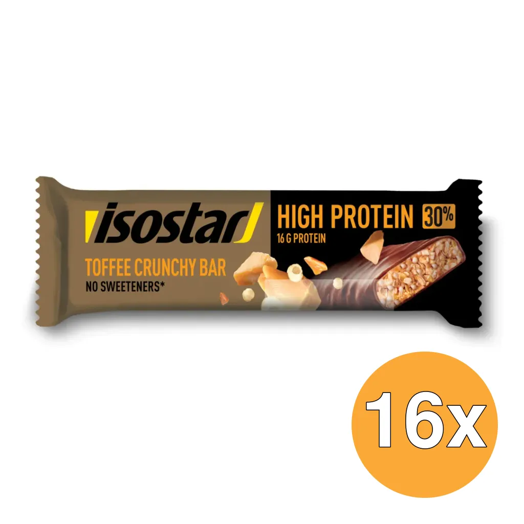16x Isostar High Protein 30 Toffee Crunchy Bar (1 Stuk)