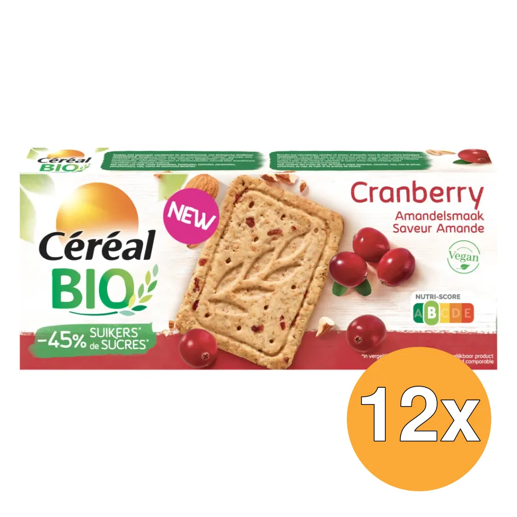 12x Céréal Bio Cranberry amandelen (132 gr)