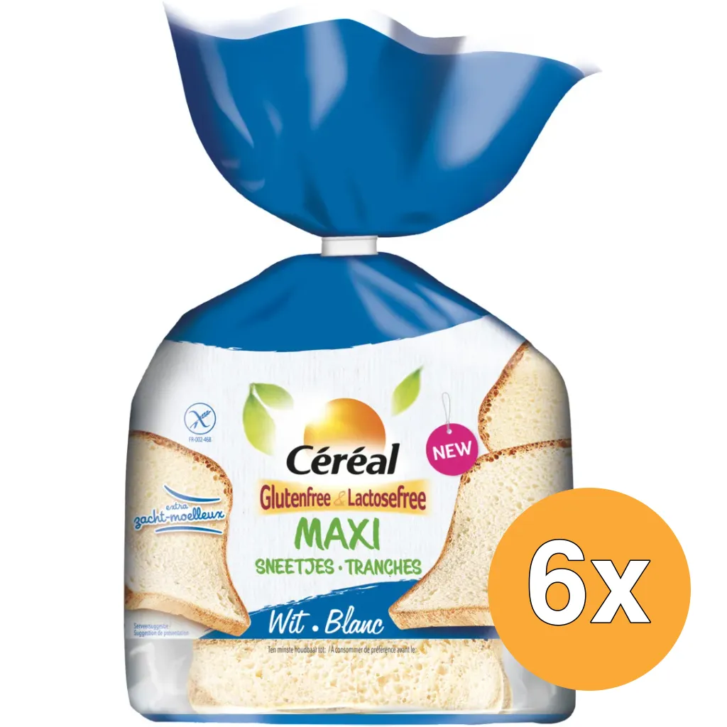 6x Céréal Maxi brood wit (350 gr)