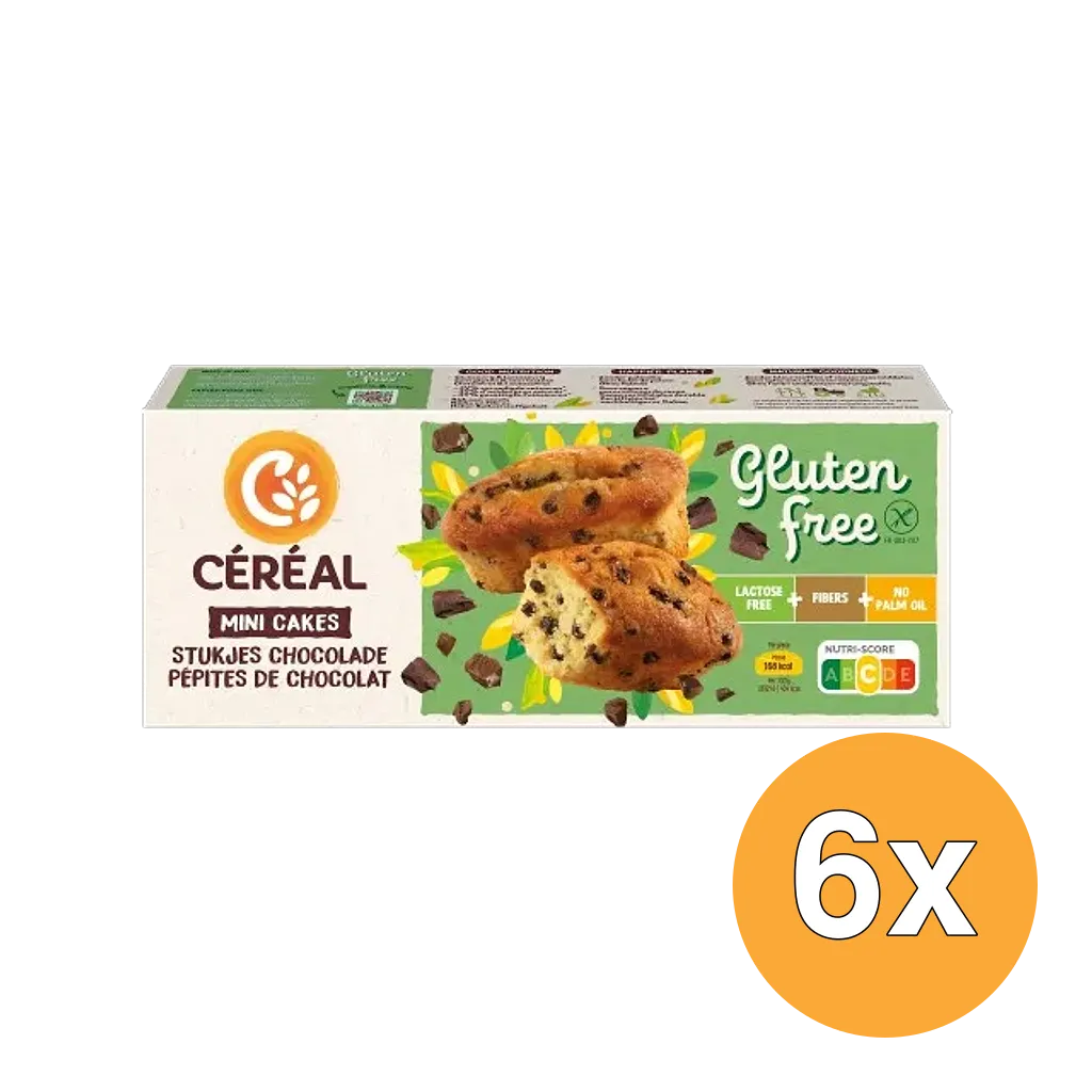 6x Céréal Cake mini choco glutenvrij (230 gr)