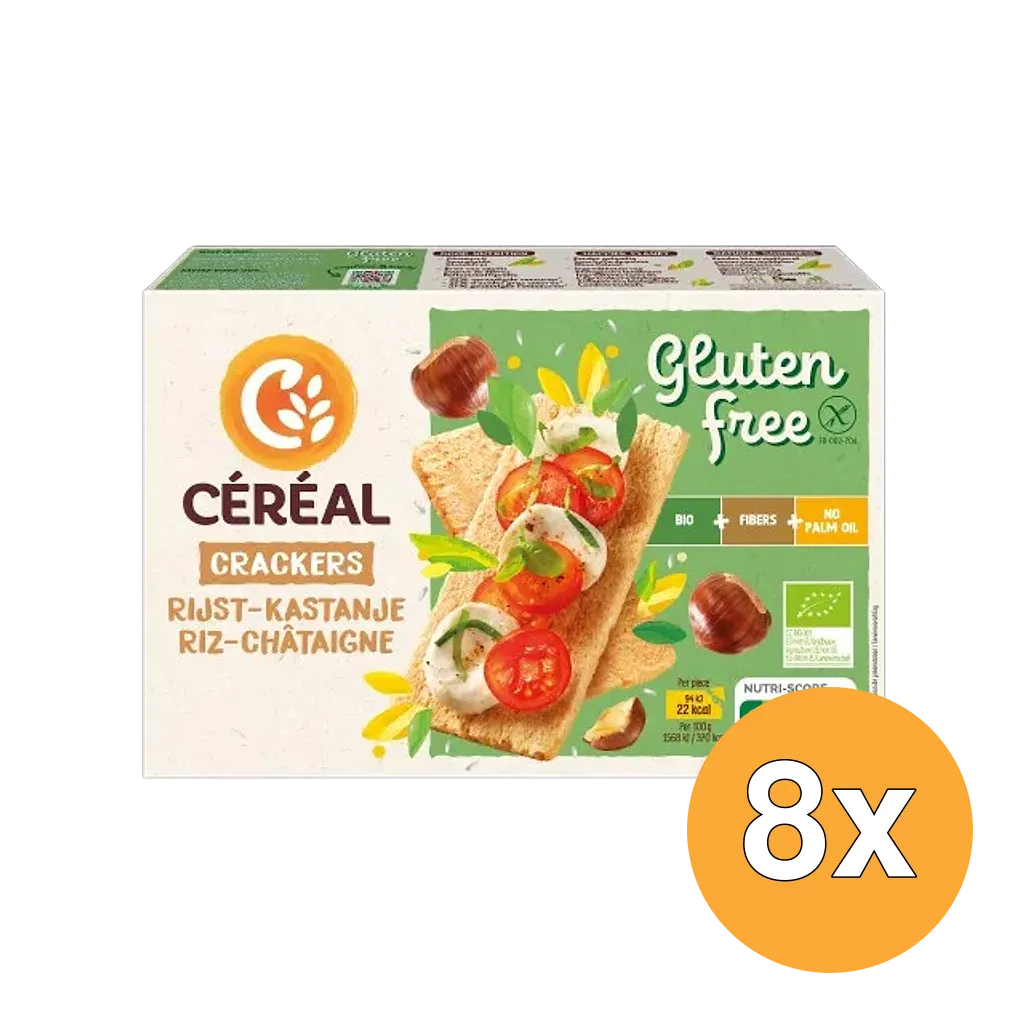 8x Céréal Cracker Rijst Kastanje Bio (250 gr)