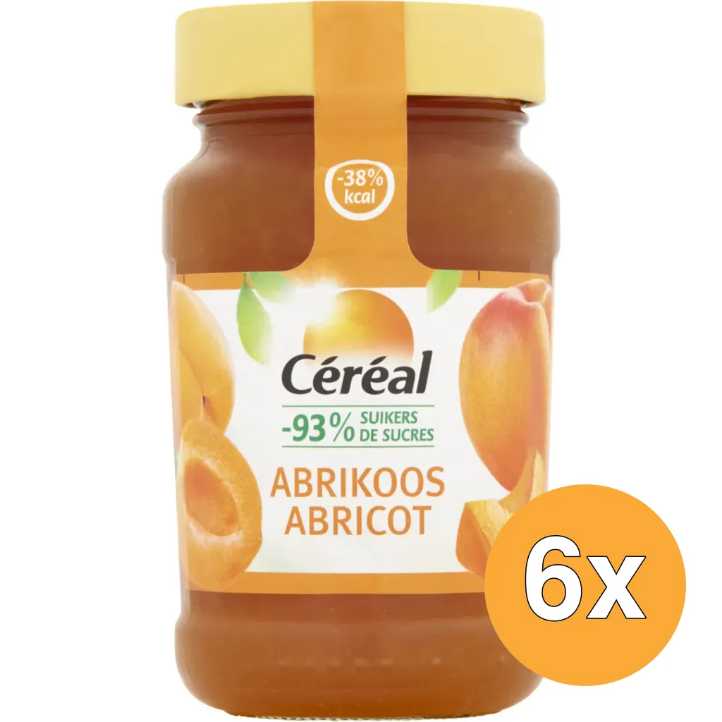 6x Céréal Fruitbeleg abrikoos suikervrij (270 gr)