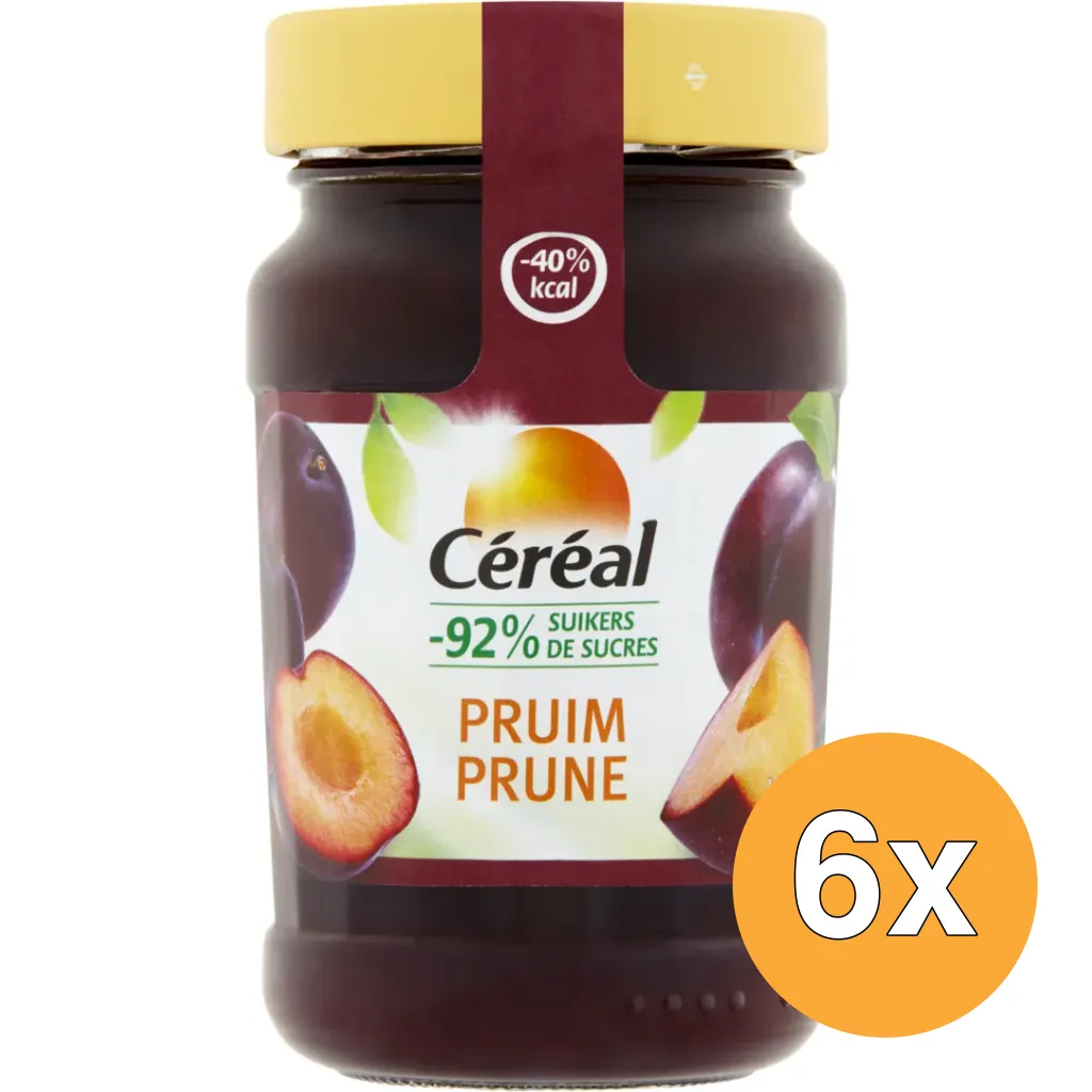 6x Céréal Fruit pruimen suikervrij (270 gr)