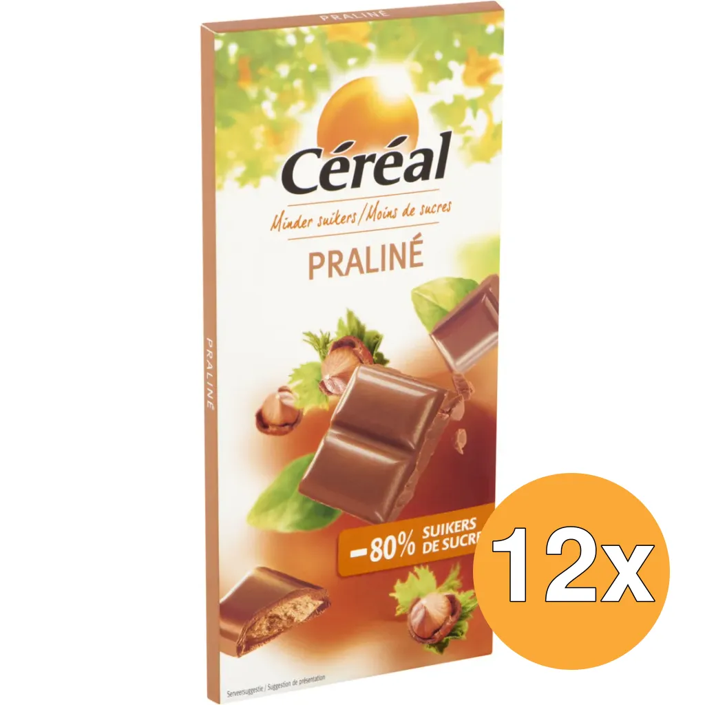 12x Céréal Tablet praline maltitol (100 gr)
