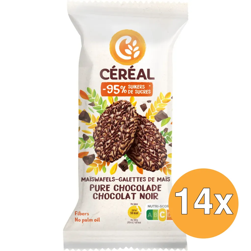 14x Céréal Maiswafel Puur (108 gr)