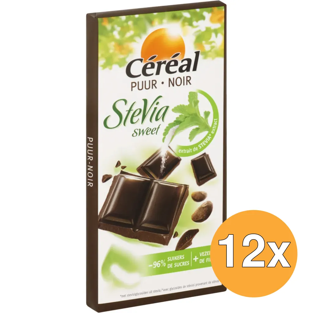 12x Céréal Chocolade Tablet Puur (85 gr)