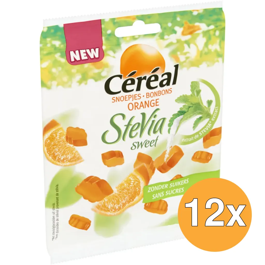 12x Céréal Snoep orange stevia (120 gr)