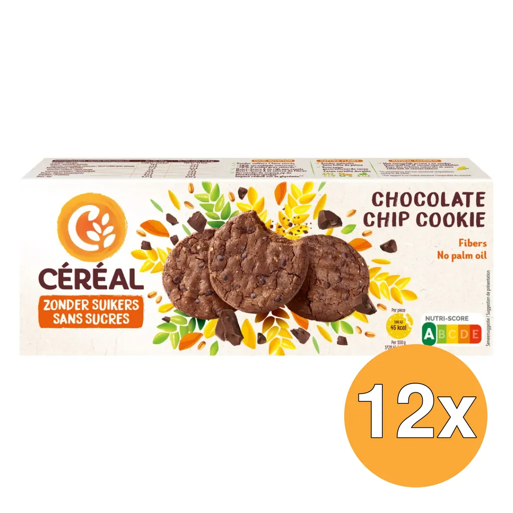 12x Céréal Chocolate Chip Cookie (130Gr)