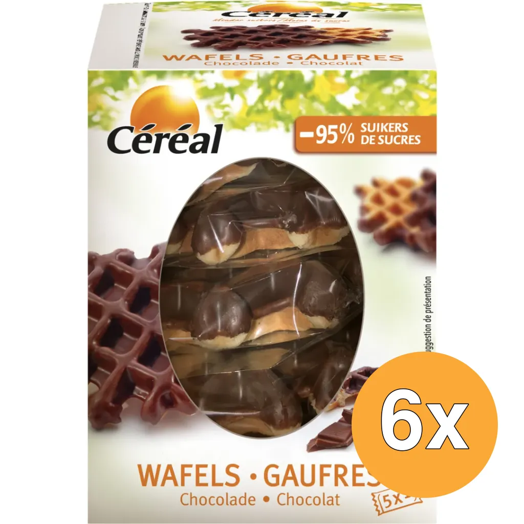6x Céréal Wafels Chocoladesmaak 150 Gr (150 gr)