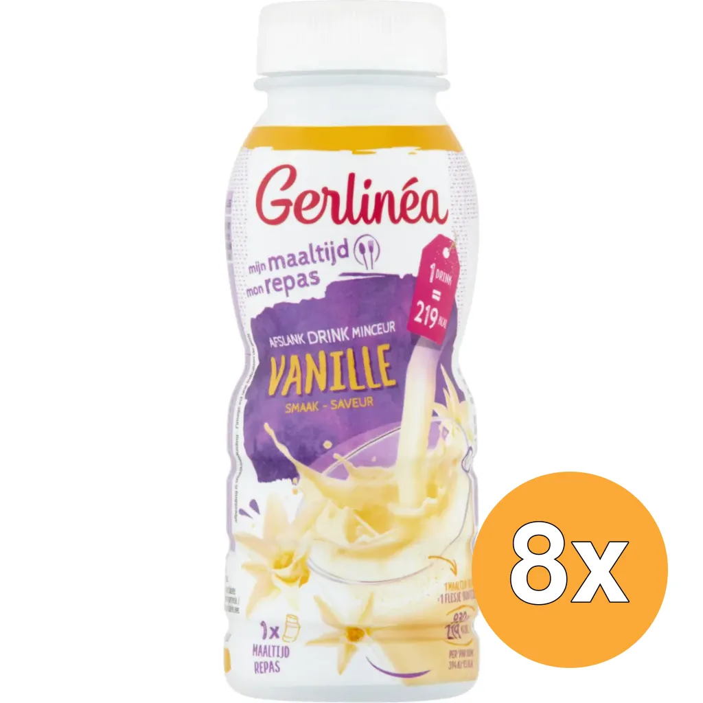 8x Gerlinéa Afslank Drinkmaaltijd Vanille smaak (236 ml)