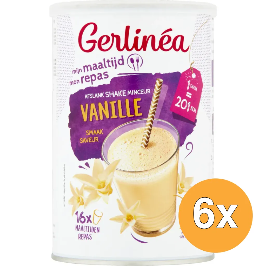 6x Gerlinéa Afslank Maaltijdshake Vanille smaak (436 gr)