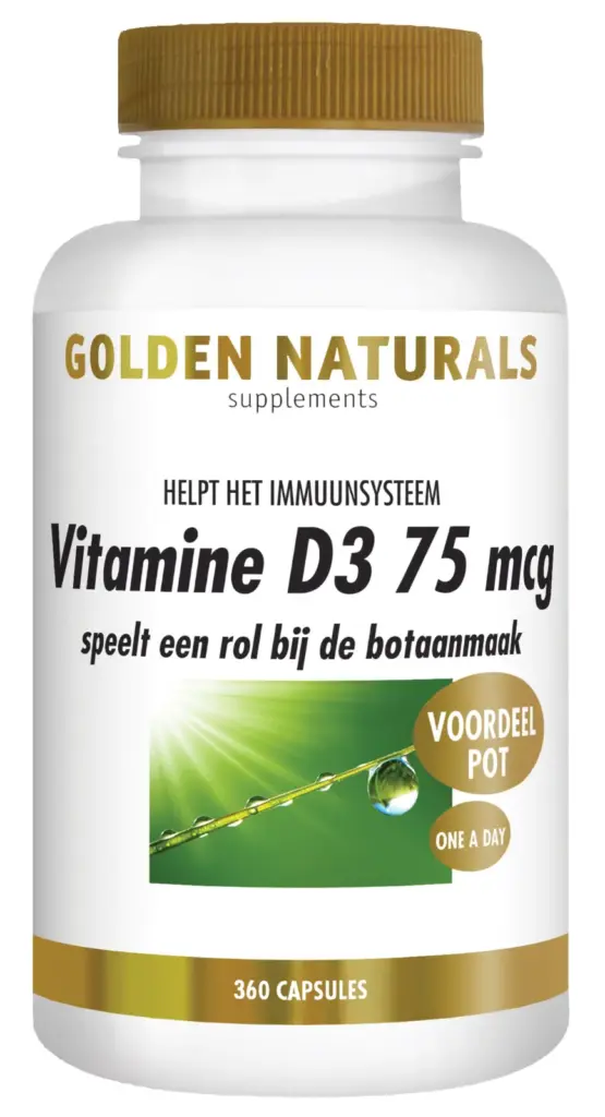 Golden Naturals Vitamine D3 75mcg Capsules (360 capsules)