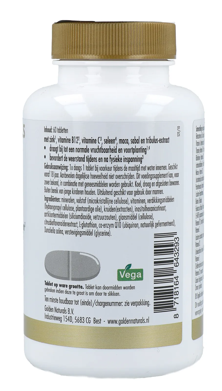 Golden Naturals Multi Man Tabletten (60 vegetarische tabletten)