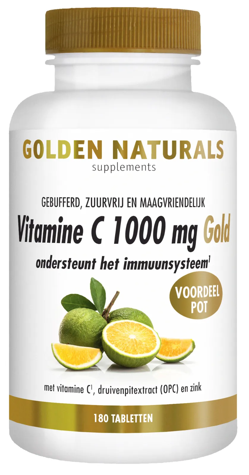Golden Naturals Vitamine C 1000 mg Gold Tabletten (180 vegetarische tabletten)