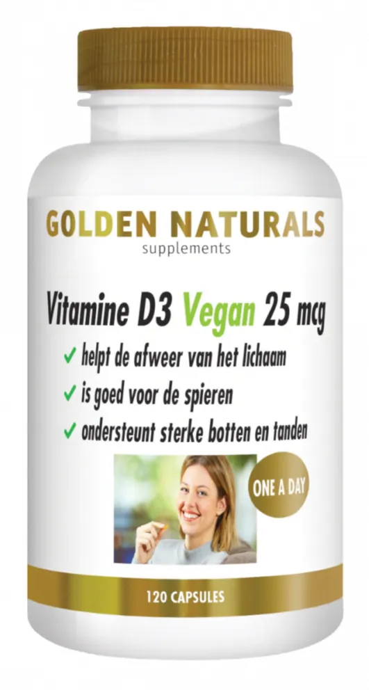 Golden Naturals Vitamine D3 Vegan 25mcg Capsules (120 capsules)