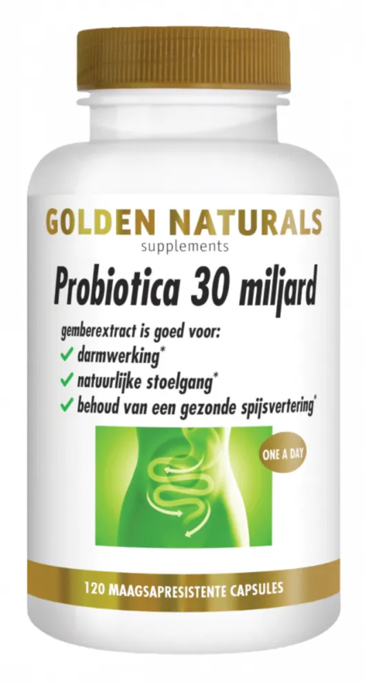 Golden Naturals Probiotica 30 Miljard Capsules (120 vegetarische capsules)