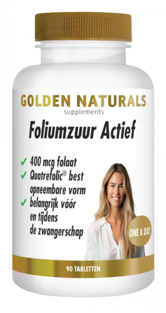 Golden Naturals Foliumzuur Actief Tabletten (90 tabletten)
