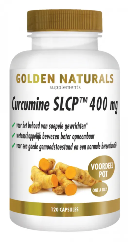 Golden Naturals Curcumine SLCP 400mg Capsules (120 vegetarische capsules)