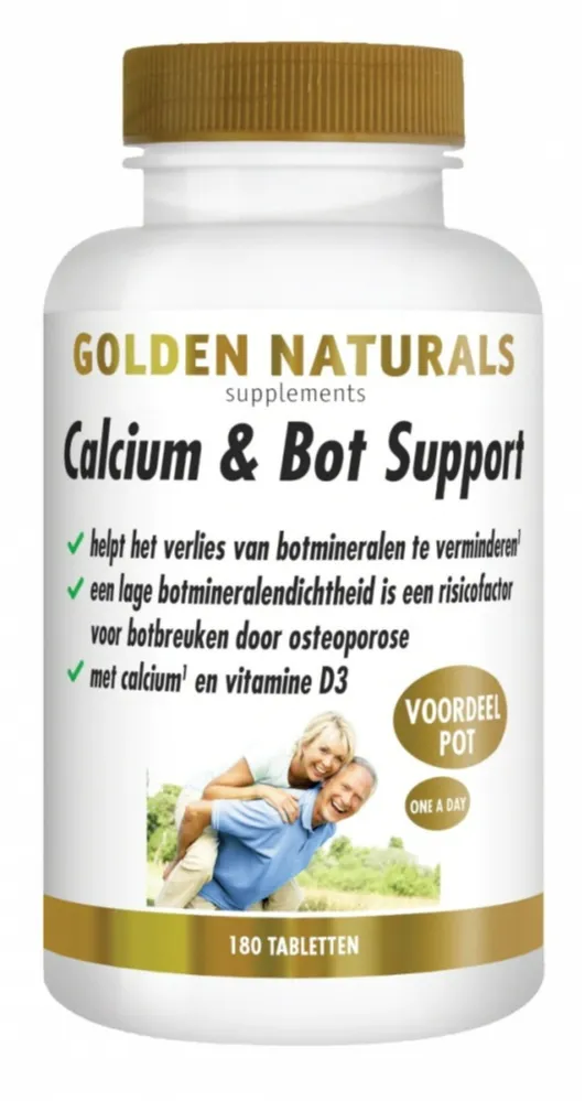 Golden Naturals Calcium & Bot Tabletten (180 tabletten)