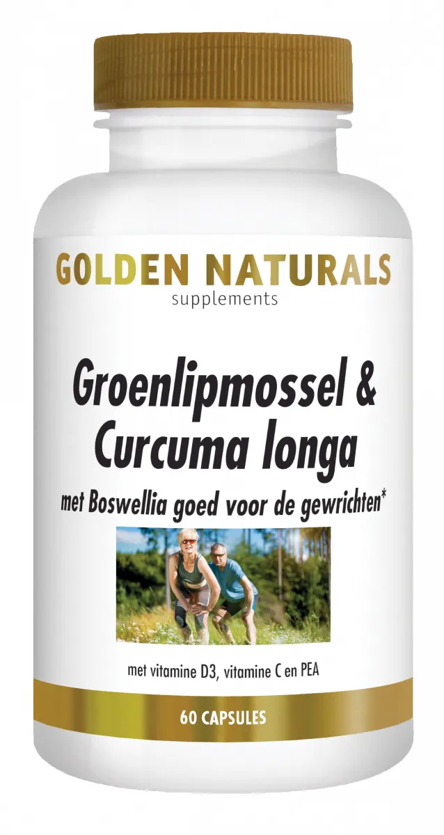 Golden Naturals Groenlipmossel & Curcuma Longa Capsules (60 capsules)