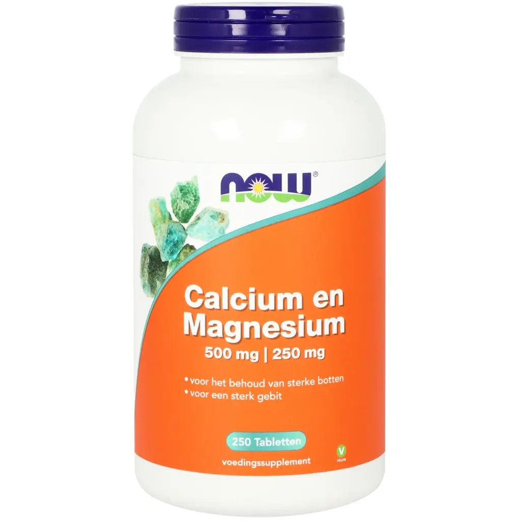 Now Calcium 500 mg en Magnesium 250mg (250 tabletten)